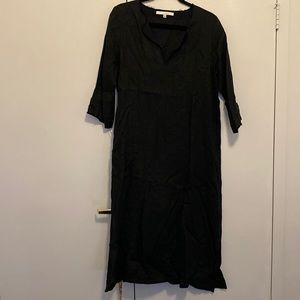 Erica Tanov SZ 3 Black Linen Tunic Dress